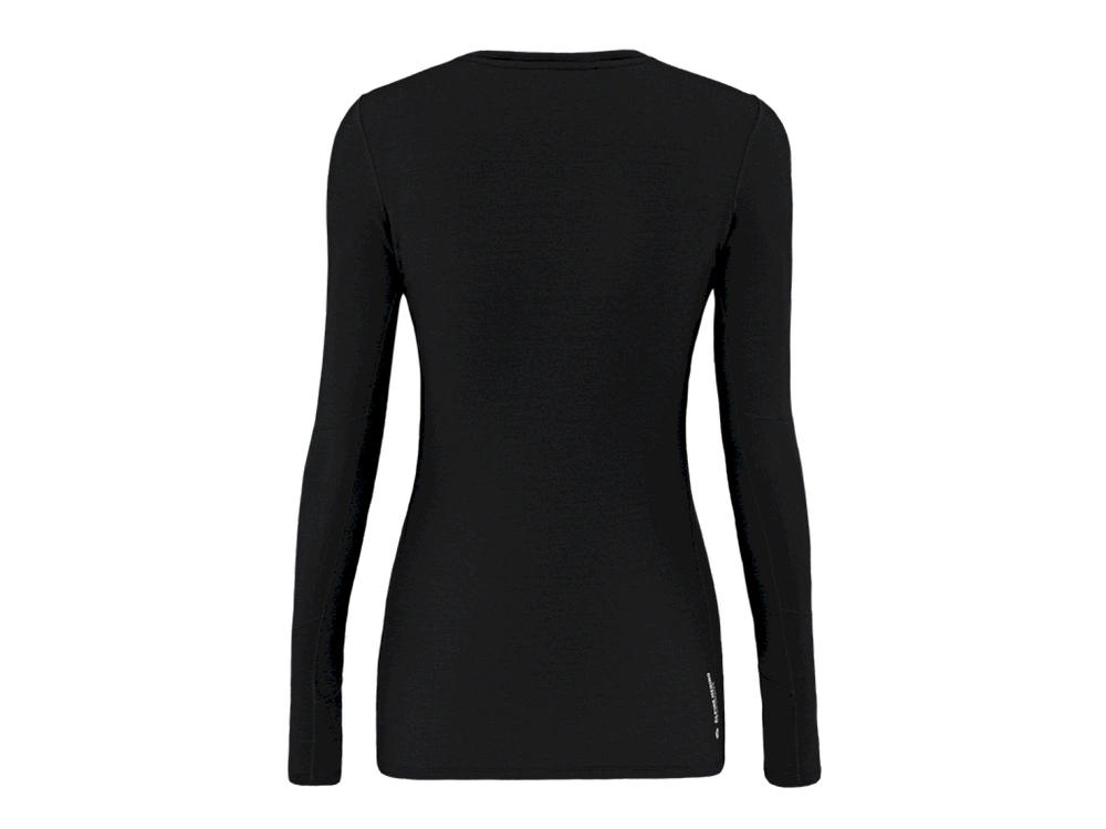 Damska koszulka z długim rękawem z Merino Salewa Cristallo Warm Amr W L/S Tee - black out