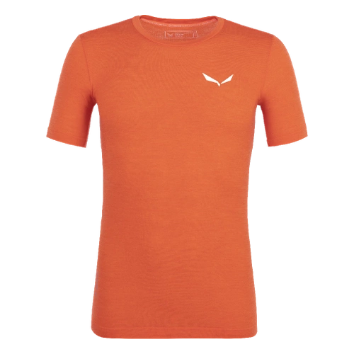 Koszulka Męska z Wełną Salewa Zebru Fresh Amr M T-Shirt - red orange